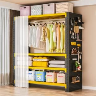 带防尘帘货架置物架多层家用行李箱落地客厅收纳层架阳台储物铁架