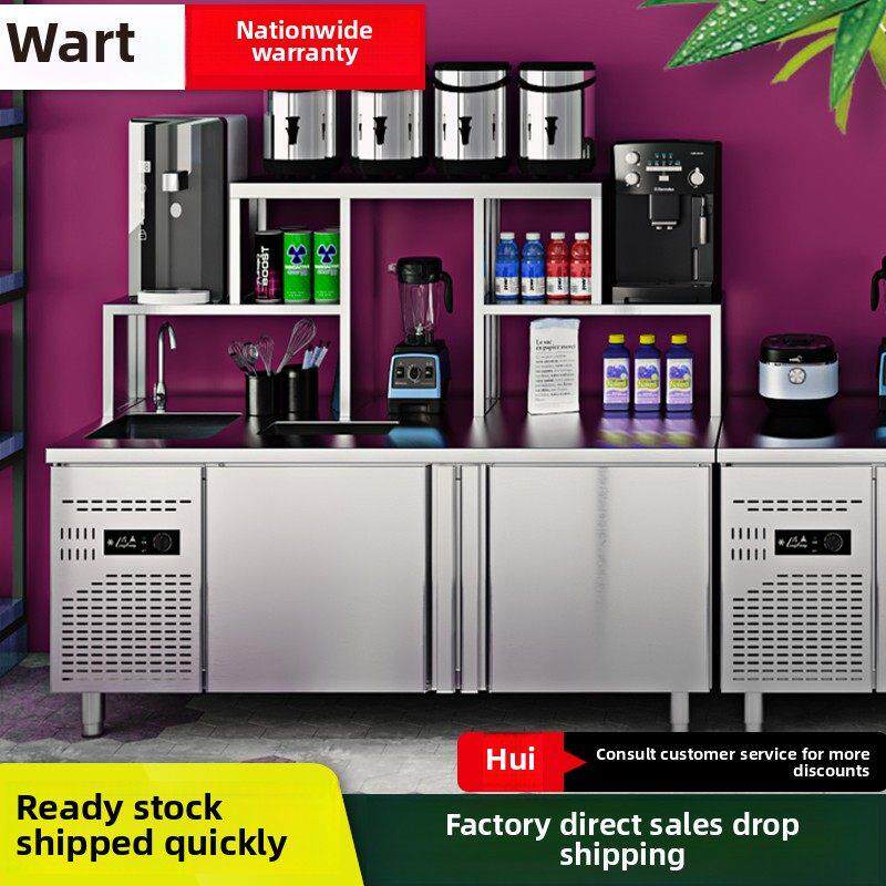 水吧商用制冷操作工作台冷柜冷饮汉堡店泳池奶茶店设备全套
