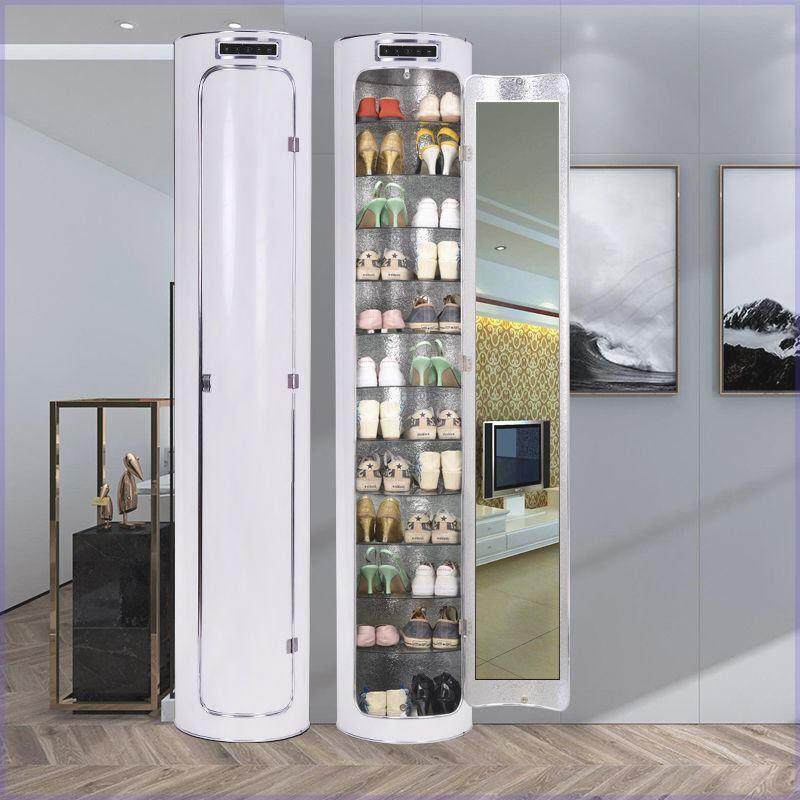 360度旋转鞋柜，智能杀菌消毒，门口家用高置鞋架，圆筒形储物柜