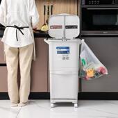 厨房家用带盖垃圾桶分类免弯腰双层干湿分离高颜值垃圾桶大容量