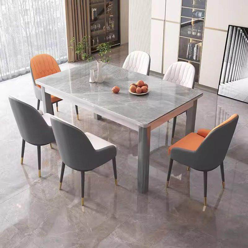 亮光岩板西餐桌椅组合实木多功能现代小户型轻奢家用长方形吃饭桌,住宅家具,岩板餐桌,淘宝优惠券,粉丝福利购,淘宝优惠卷