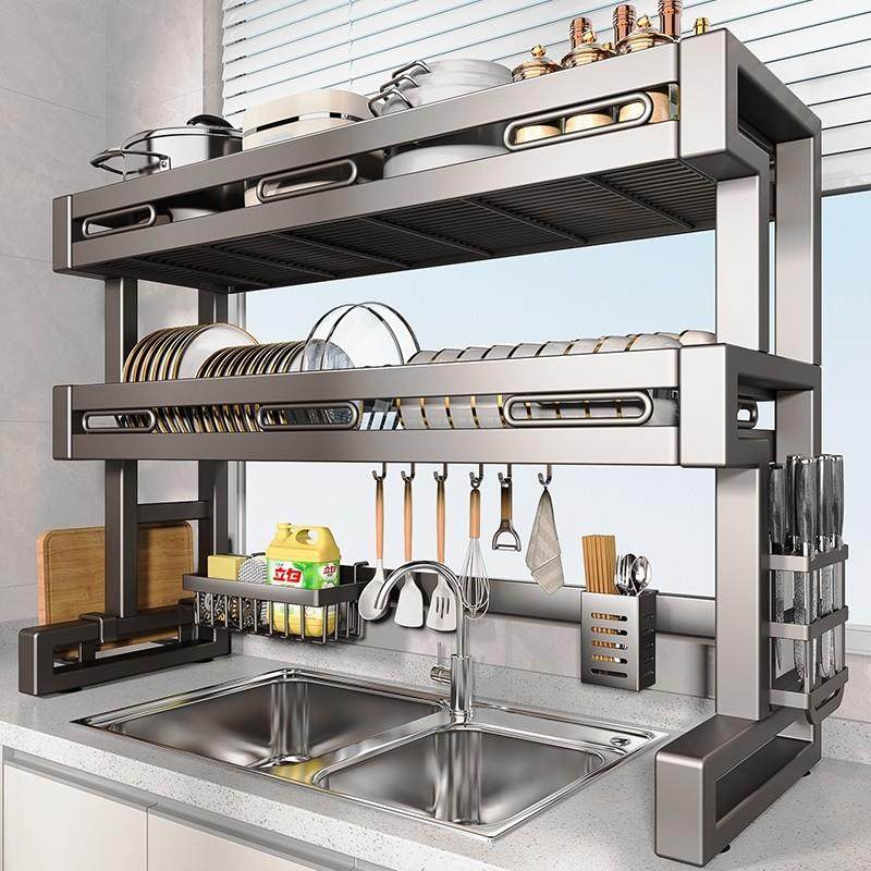不锈钢厨房水槽置物架洗碗槽多功能碗碟收纳水池放碗盘沥水架,厨房/烹饪用具,厨房置物架/置物柜/角架,淘宝优惠券,粉丝福利购,淘宝优惠卷