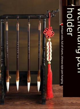 金榜题名文昌笔四支摆件桃木文昌笔挂件笔架套装高中小学初中学生