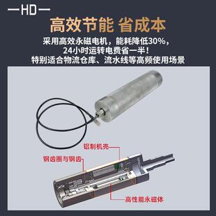 汇动输送机电动滚筒二件套轴输送带滚轮动力内置电机滚筒配件厂家