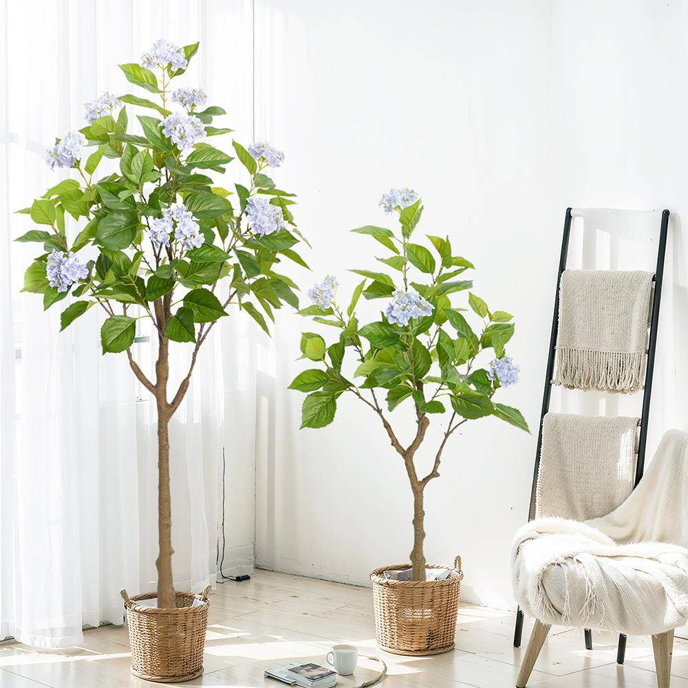 客厅落地装饰绣花树绿植摆件服装橱窗造店景仿假真绣球花树植物树