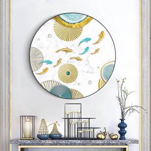 五福门玄关临装饰画廊圆入形户走挂画新中式客厅餐厅无品牌/寓意