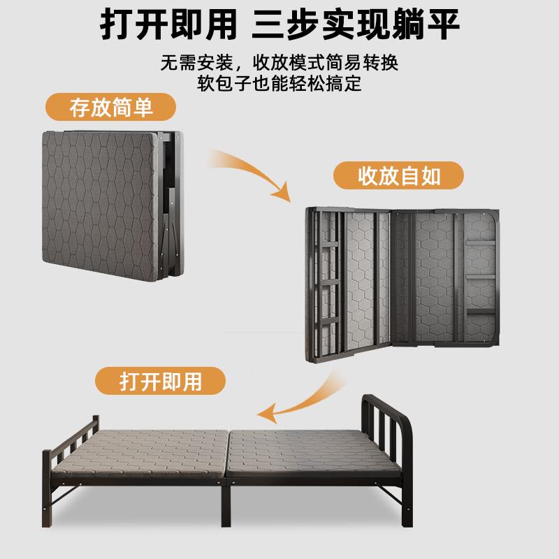 便携式人午休折单叠床成人无品牌/家用1.2小床硬板床简易可折叠