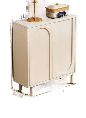 奶油餐边柜边靠墙一体储物柜柜客厅茶风水柜36118柜家用置物五斗