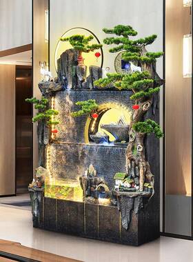 大型喷户外假山流水泉鱼池景饰观酒店公司客厅庭院环花园tb-71122