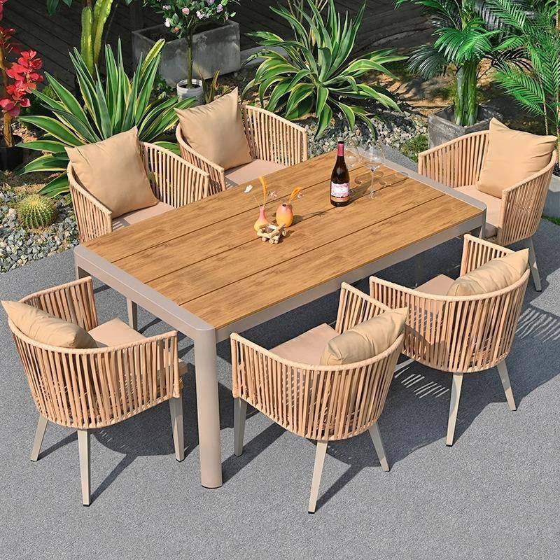 外塑木桌椅别墅露天台藤编藤椅庭户院露园院子外摆VCZ休闲餐花桌,商业/办公家具,商用藤编家具,淘宝优惠券,粉丝福利购,淘宝优惠卷