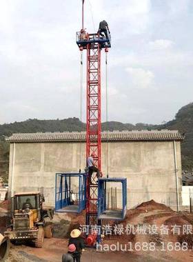 工程用双吊篮施业工升降机货高空DDI作物料提升钢丝绳机式升降梯