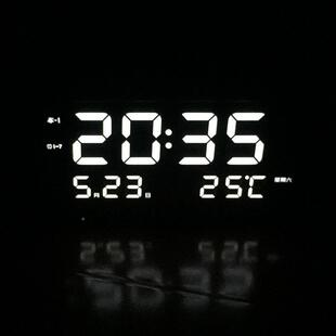 夜简约大数字电子时钟客厅电柜视台钟光静音LED钟表万年闹历8801