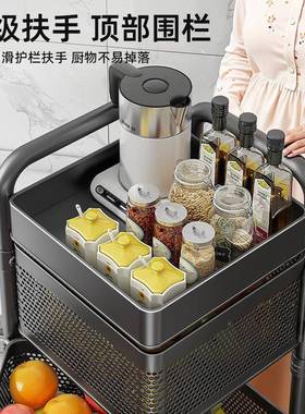 优厨房旋勤转置物架多功能菜XLS落地果蔬篮子家多用小推车层收纳