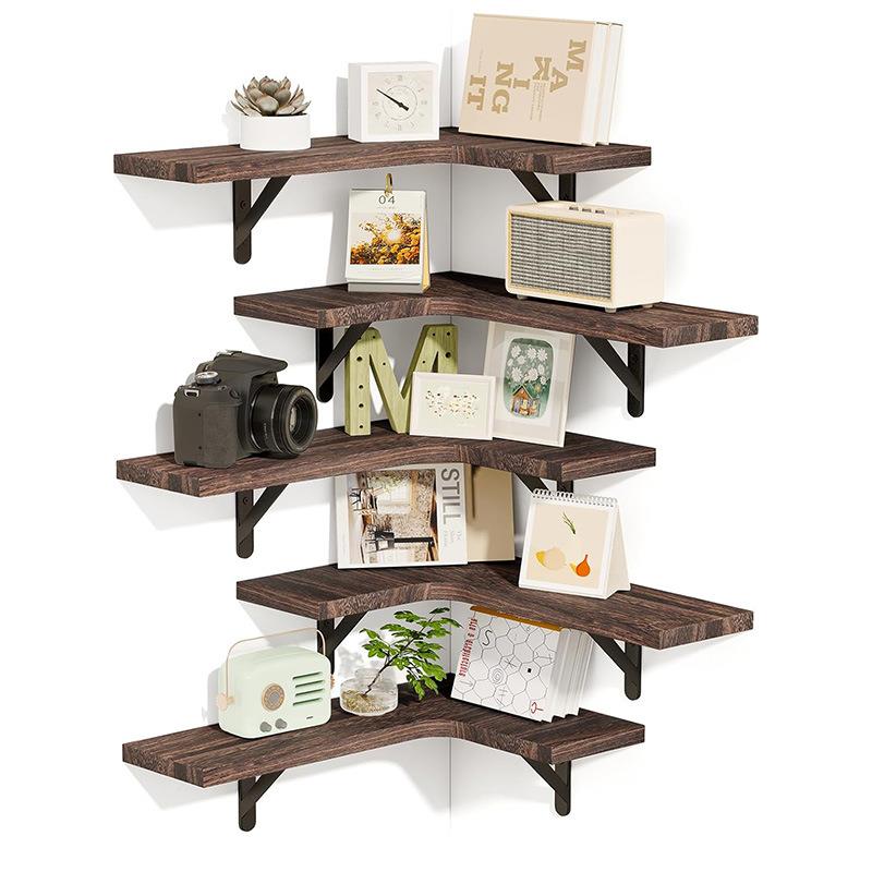 客木厅转质置物架壁挂多层铁角木拐角置物架浴室JCD厨房收纳整理