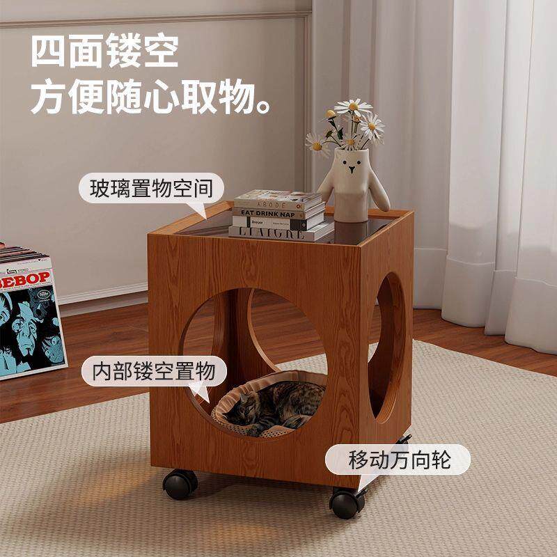 可动中古边柜几茶边移几客厅沙发角小几边方WML茶几桌推车茶几置