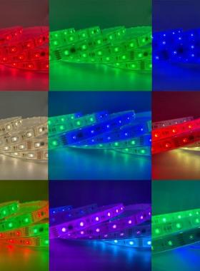 5050RGBW彩l幻ed灯带DMX51压2跑64324外控可编程写址低户外防水马