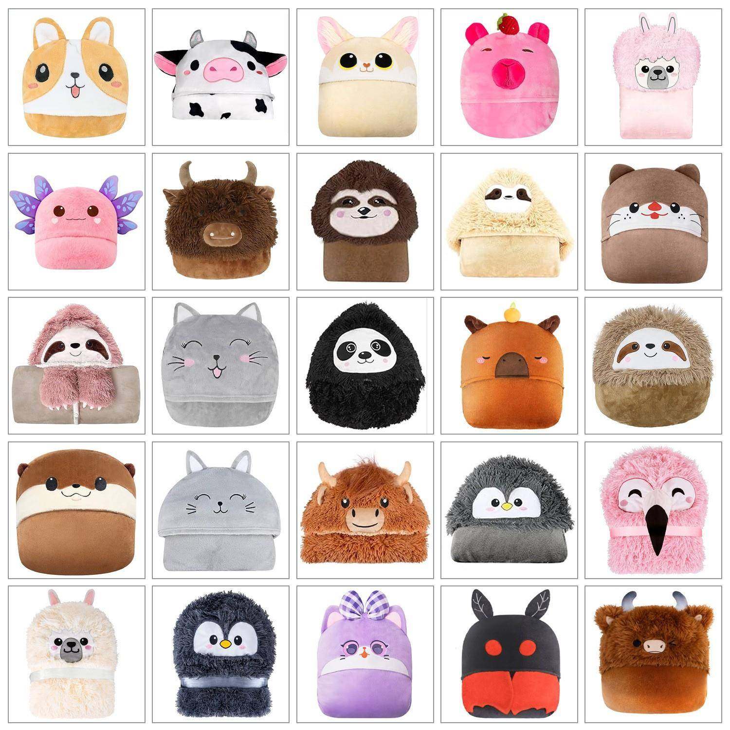 可现货热销穿式连帽披风通无品牌/动物刺绣卡双面毛法兰毯绒毯子