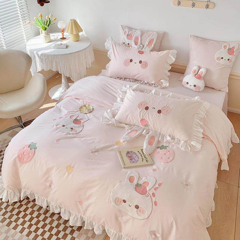 儿童件套纯棉女孩公主通风100被单三件四套床南笠款67916577床上