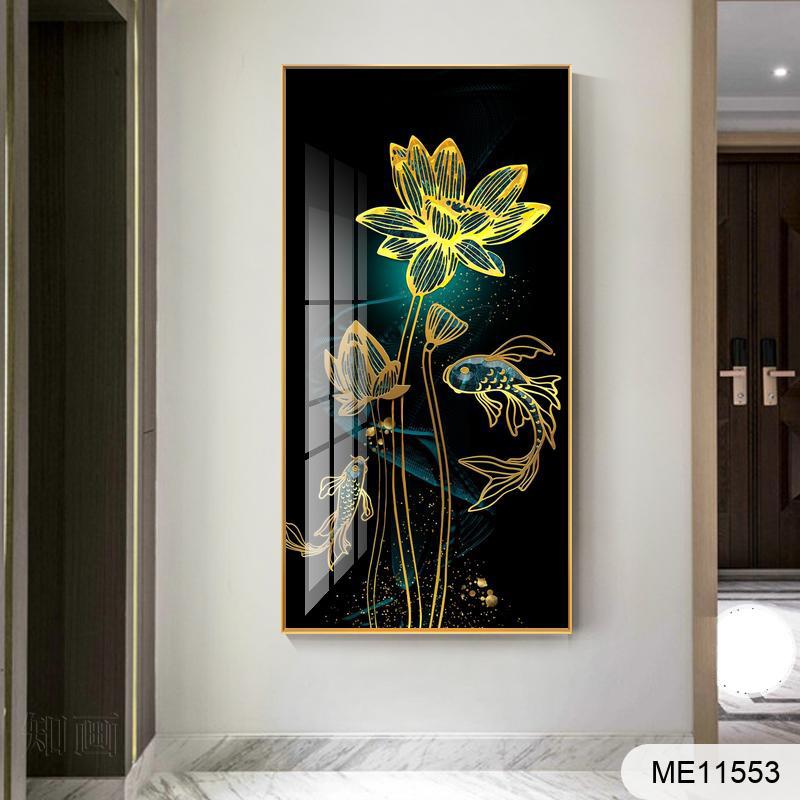 现j简约抽象代入户玄关装饰图画轻奢走MT-11过道挂画客厅九廊鱼壁