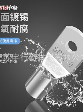 SC窥口铜线鼻镀锡铜鼻子铜MBI线耳短线只鼻SC1（2-01410）紫铜接