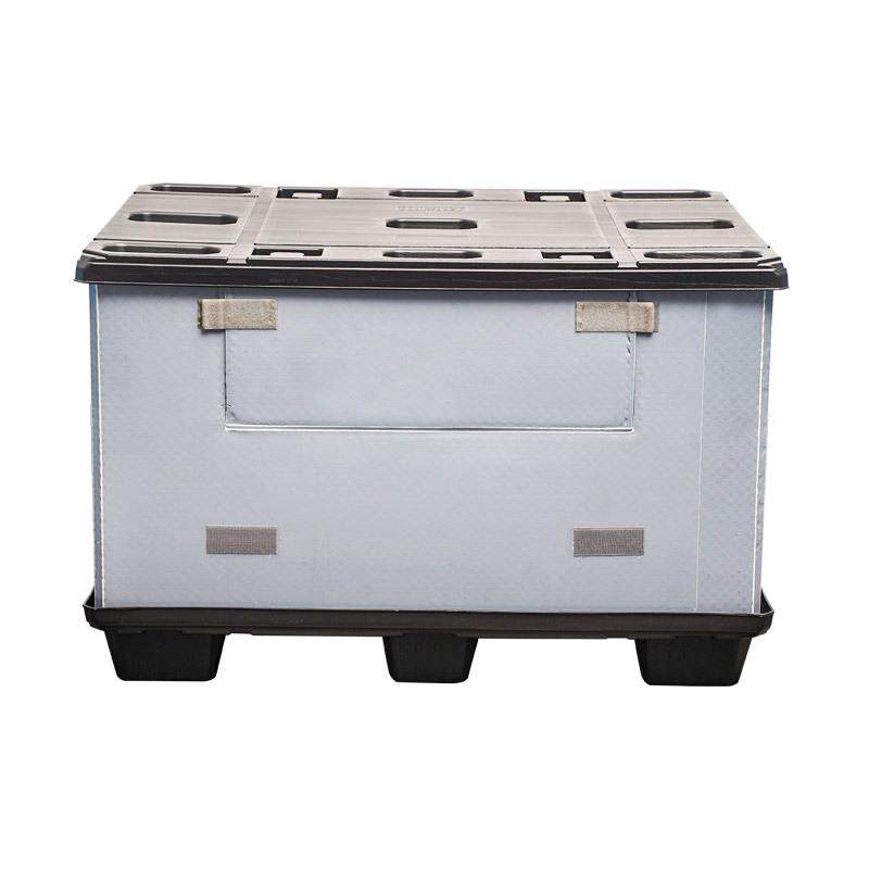 塑折叠围板汽车物流仓储中料空板周转箱FKX吹天地盖蜂箱窝板塑围