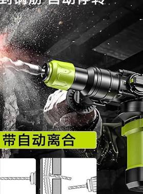 德国芝浦锤电钻镐电钻多级功能电冲击打混凝土工业家用大功CLF率