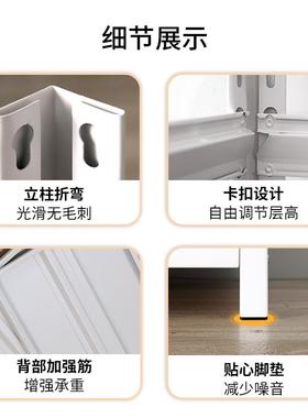 书9U简易架落墙地F76757H6置物架靠矮柜家用飘窗书多层收纳架子小