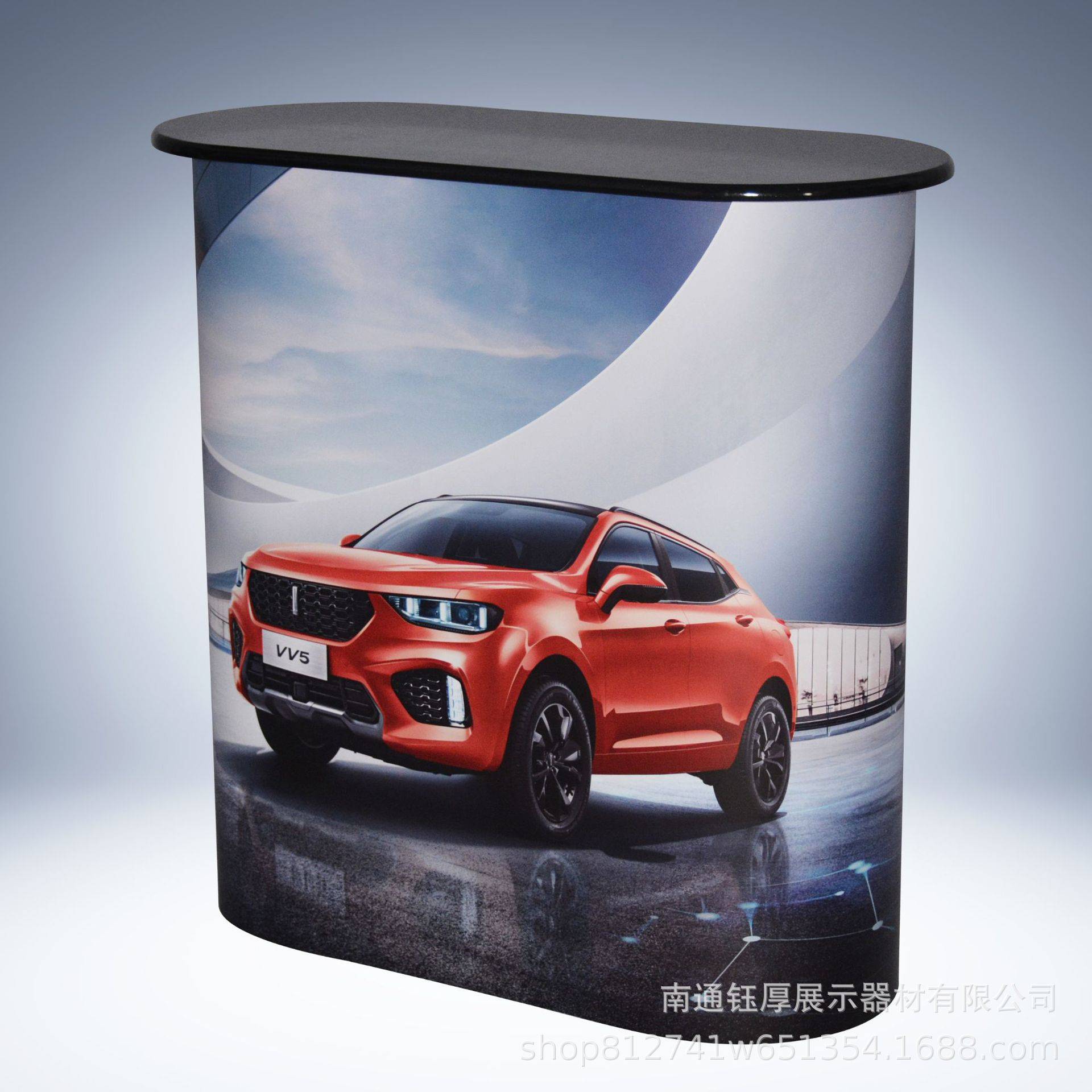 易拆卸组装拉网展架汽车 售楼处广告商位展示架 广告展示促销台