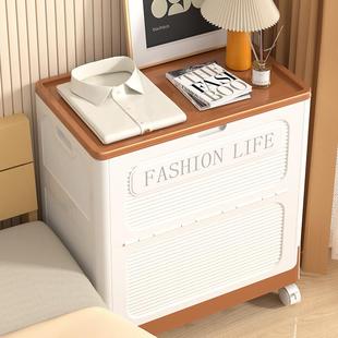 衣服收纳翻盖大收纳箱容量家用带滑轮衣物理整箱被子物玩具箱多功