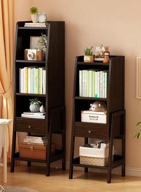 家约用简小书架置物架地书柜客厅靠储物柜电视落边ILD柜窄柜墙展