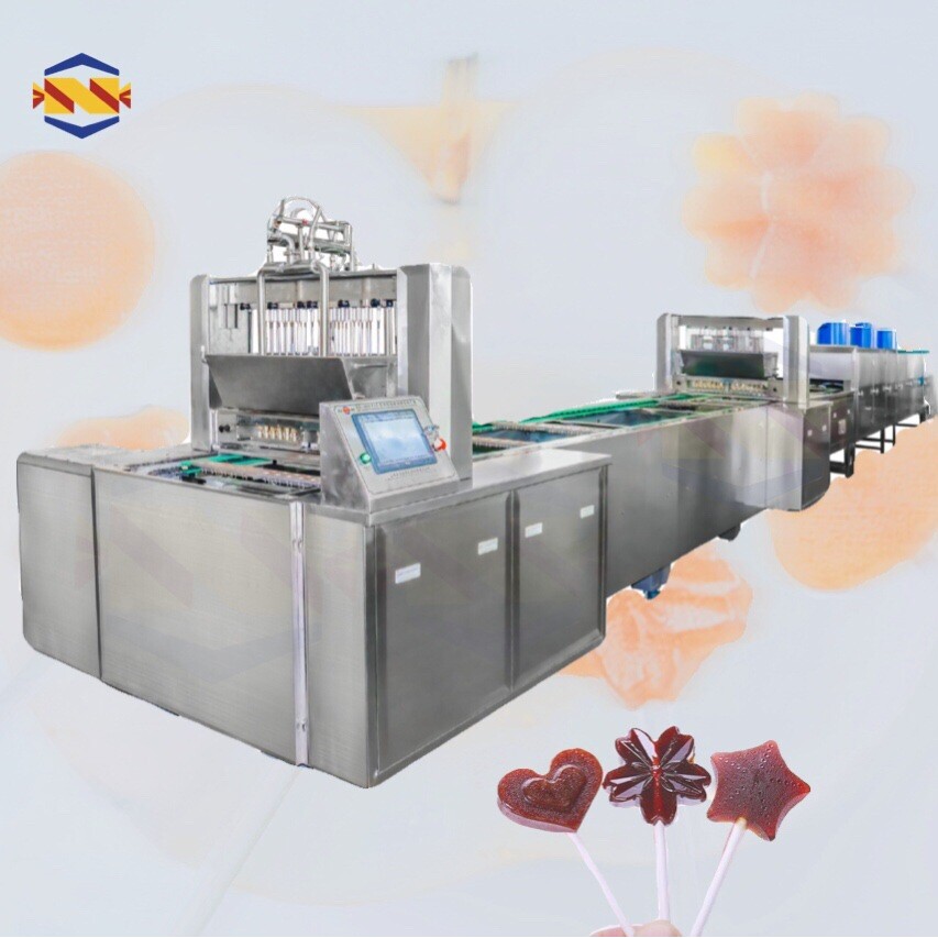 SE-827.1E-100梨膏棒棒糖自动浇注生产线带真空薄膜熬糖机组