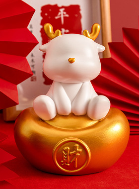 新年爆款创意招财摆件家居装饰礼品玄关乔迁装饰开运吉祥物