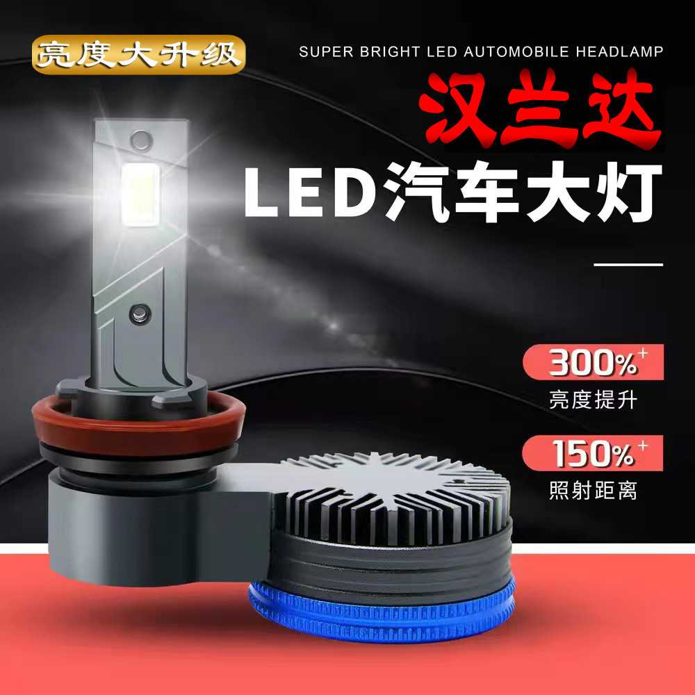 高性能版汉兰达专用LED大灯爆款偏心H11灯泡改装升级大功率带解码