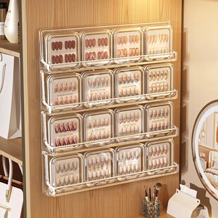 穿戴甲展示架美甲墙上置物架亚克力放吧唧的专用挂墙谷美盒子小型