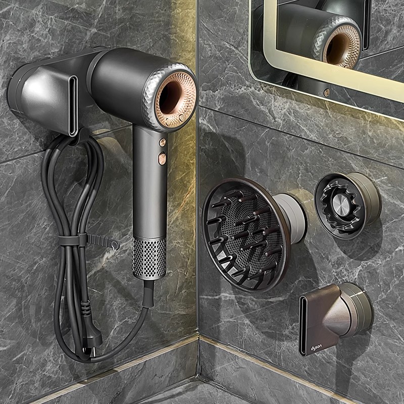 吹风机支架免打孔吸盘磁吸置物架