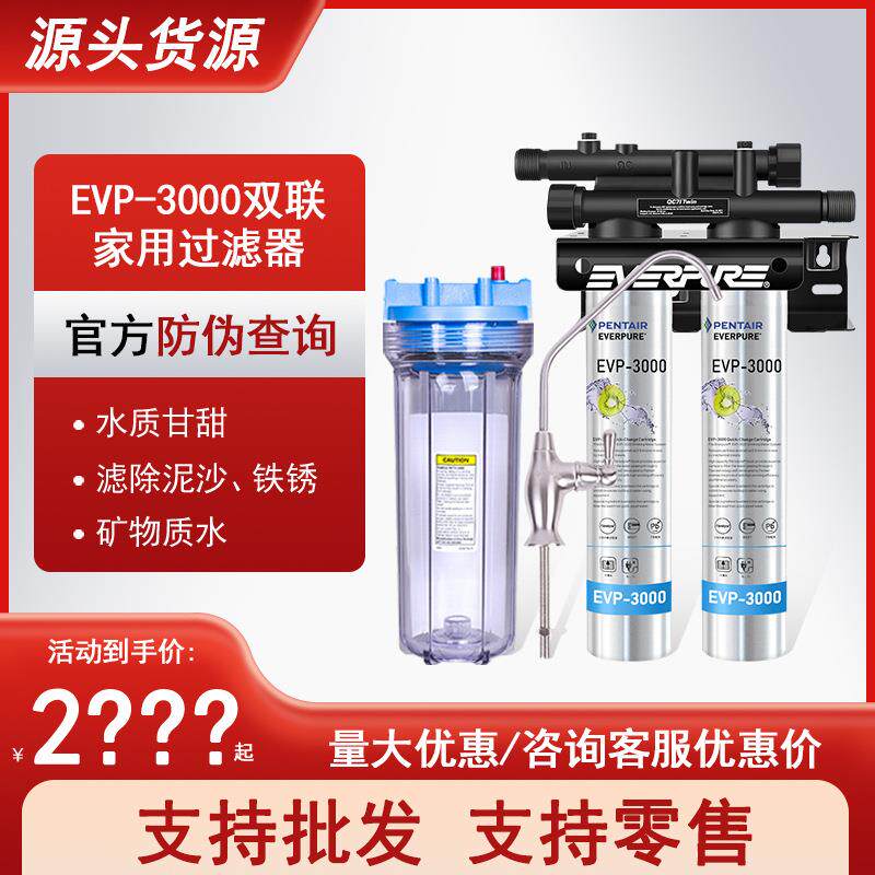 爱惠浦净水器EVP-3000T EVP-6000T EVP-300NT双联家用除铅过滤器