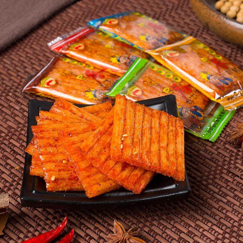 嘴巴香辣条袋装小辣片素大刀肉8090后怀旧休闲小时候麻辣零食小吃
