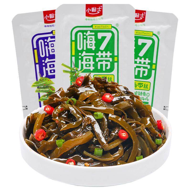香辣海带片麻辣即食海带厚片轻食凉拌下饭海带块超厚海带丝零食