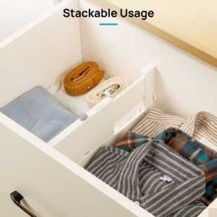 抽屉分隔板 塑料可调节加厚免打孔可伸缩柜子衣柜收纳分层隔板