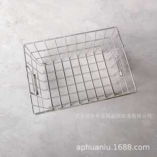 现货不锈钢网筐 金属网篮 大孔粗丝收纳筐 餐厅厨房卧室浴室收纳