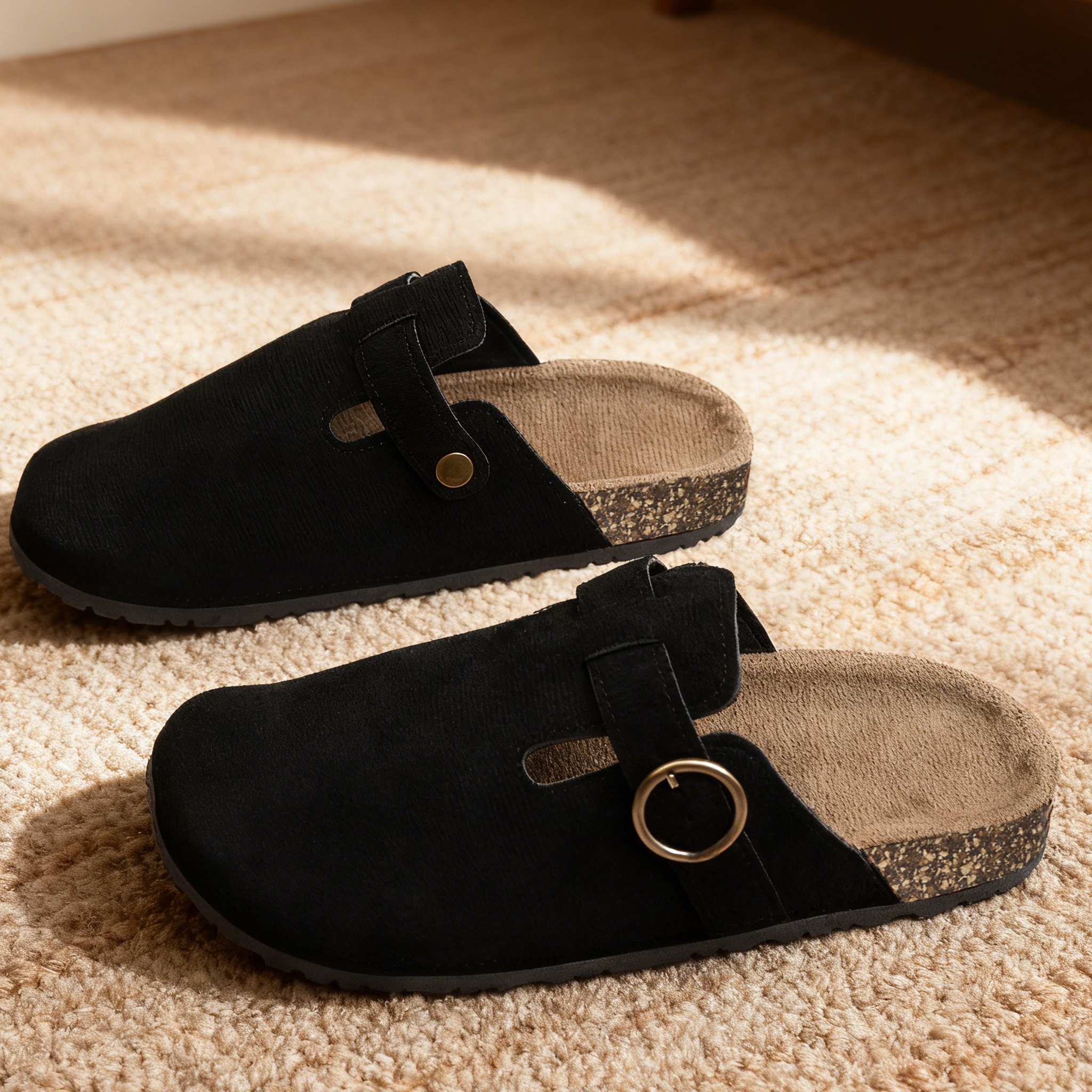 黑色经典百搭女鞋勃肯鞋四季新款