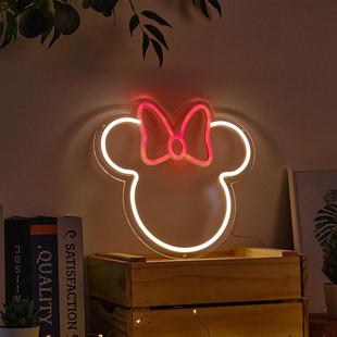 neonsignd饰墙 外贸霓虹母灯光字12v灯带le发卧室家居电竞房酒吧装