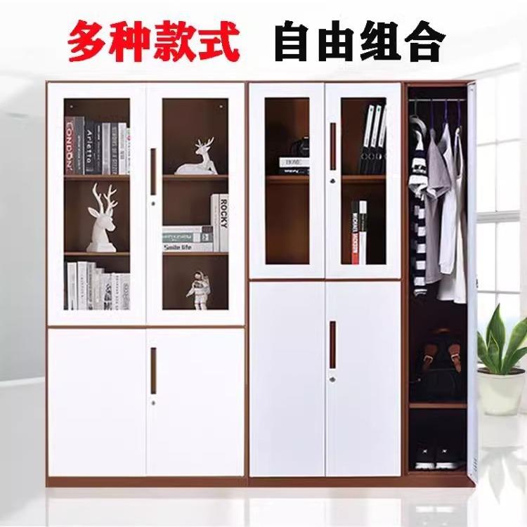 拆装文件铁柜套色办公室料柜带锁案柜窄边拆ZR-003装文件档柜资皮