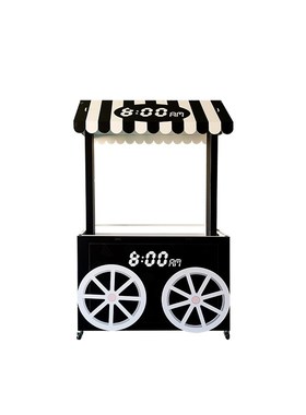 移动折叠摆摊车黑色早餐宣传活动促销架预约咨询引流X花车货架推