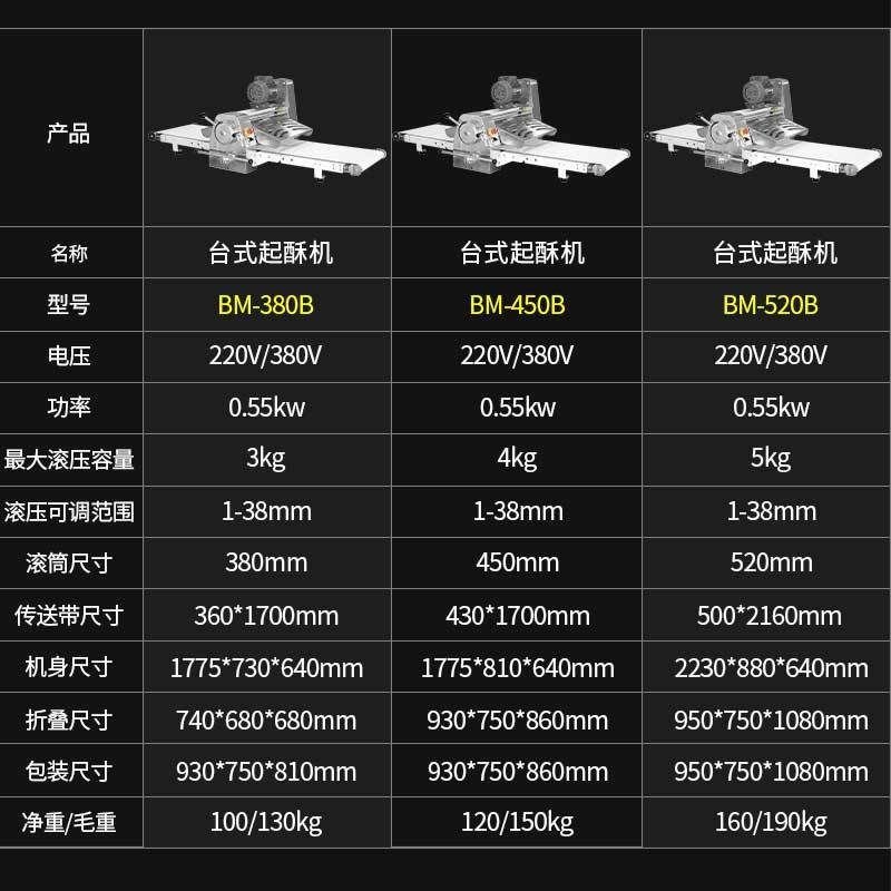 烘焙用台式丹麦开酥皮机m 蛋挞商用大型起酥机Shortening machine