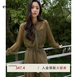恩比时立领网纱外套2026夏季新款设计感气质百搭显瘦防晒开衫上衣