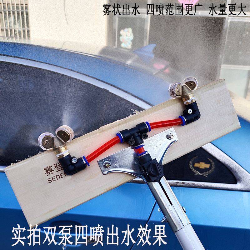 客车刷车神器24V大巴车洗车机伸缩洗车拖把软毛洗车刷高压洗车机