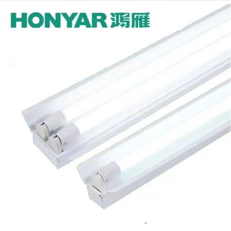 鸿雁照明 T8 LED灯管 一体化支架灯 家用商用工厂车间 日光灯管