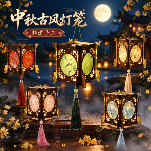 中秋非遗宋锦DIY花灯材料包
