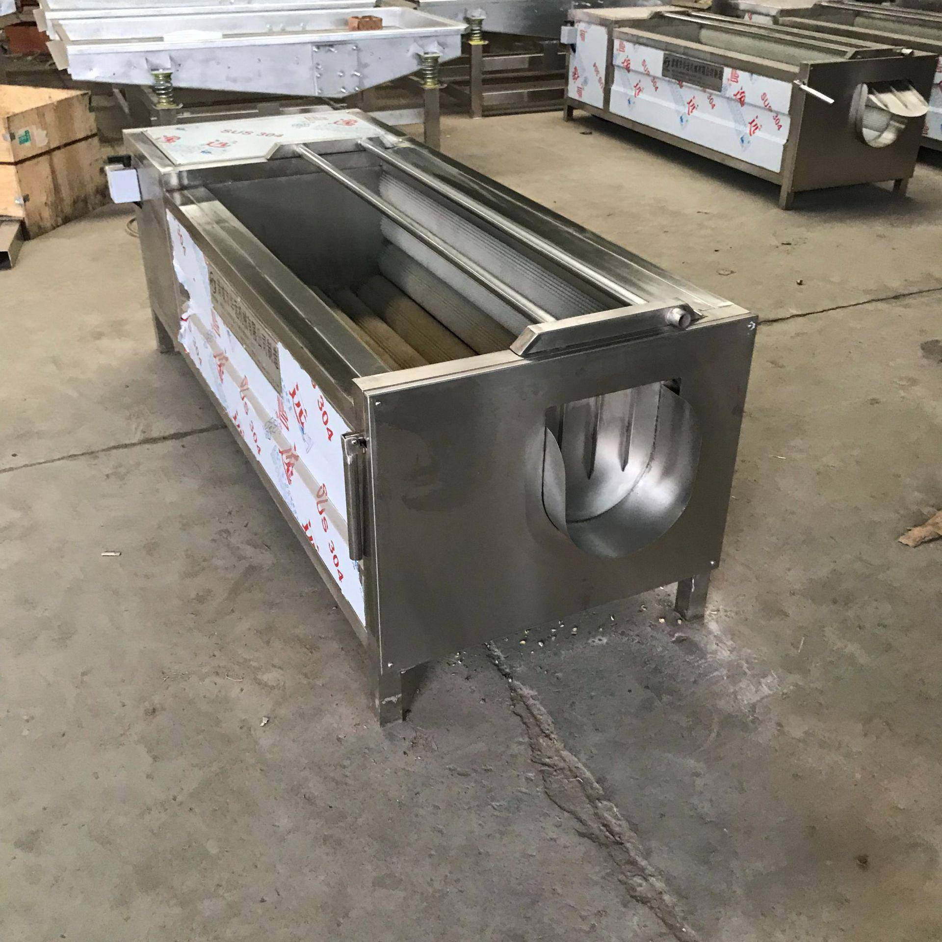 厂家 大姜去皮清洗机 高压喷淋清洗机 全自动大姜加工流水线